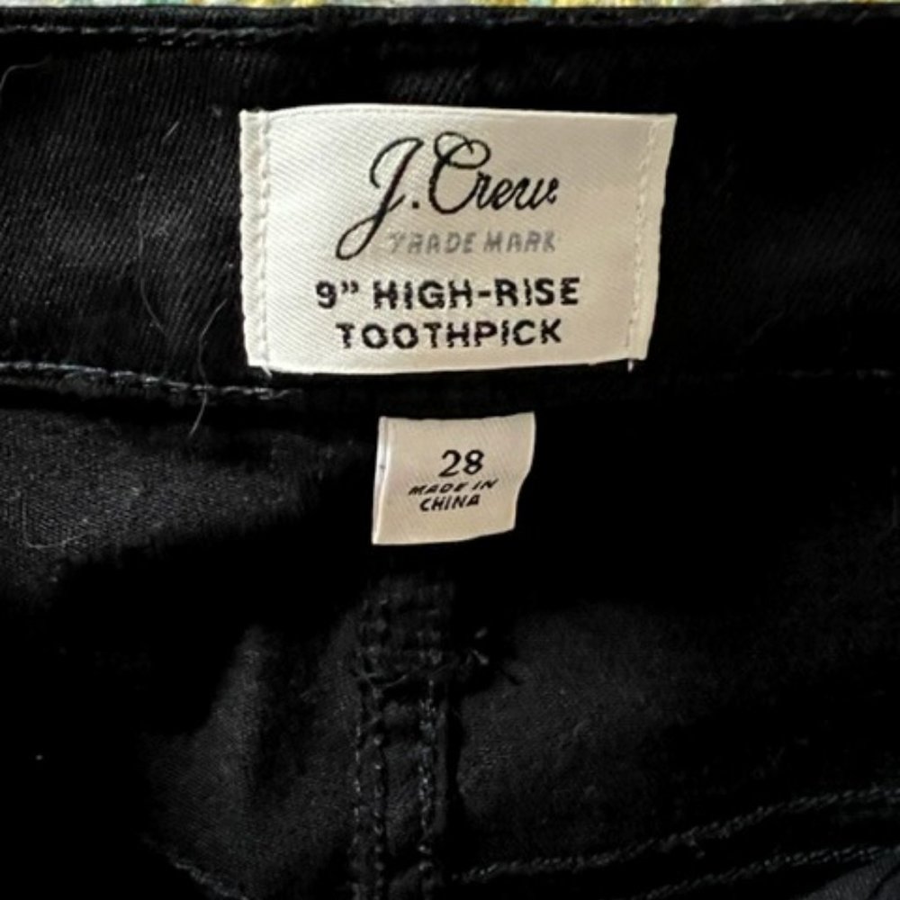 Jcrew toothpick black jeans